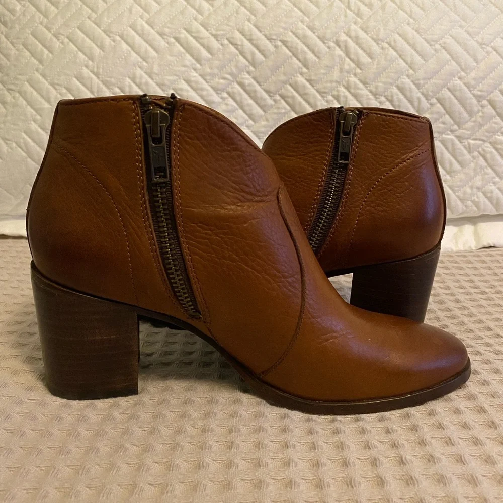 Frye Brown Leather Ankle Boots - Picture 6 of 13
